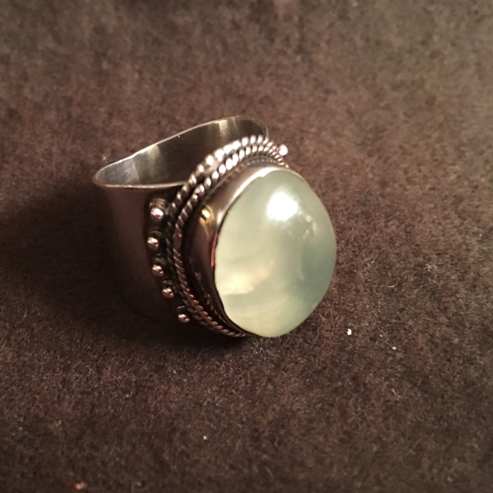 Moss Phrenite Sterling Silver Ring 🎉FINAL SALE🎉